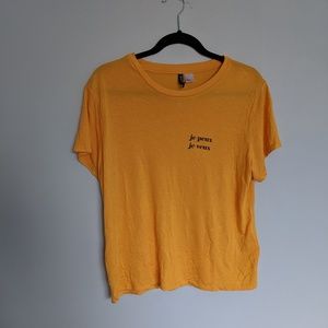 H&M yellow t shirt